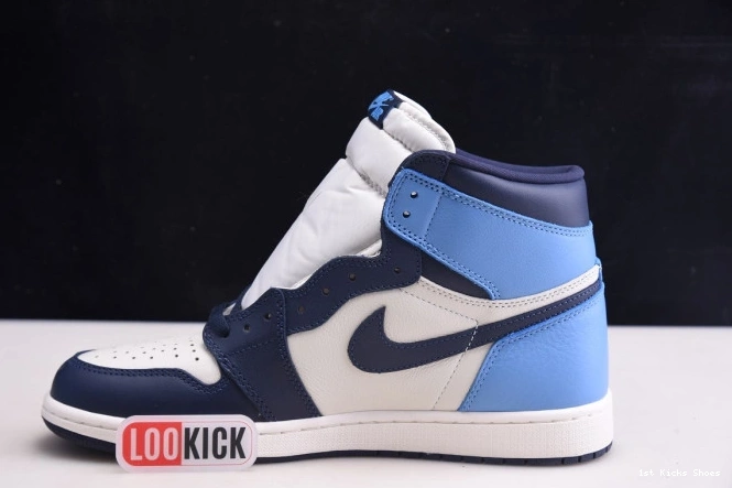 1st Kicks Shoes 1 Jordan High OG 555088-140 Retro Obsidian Air 0815